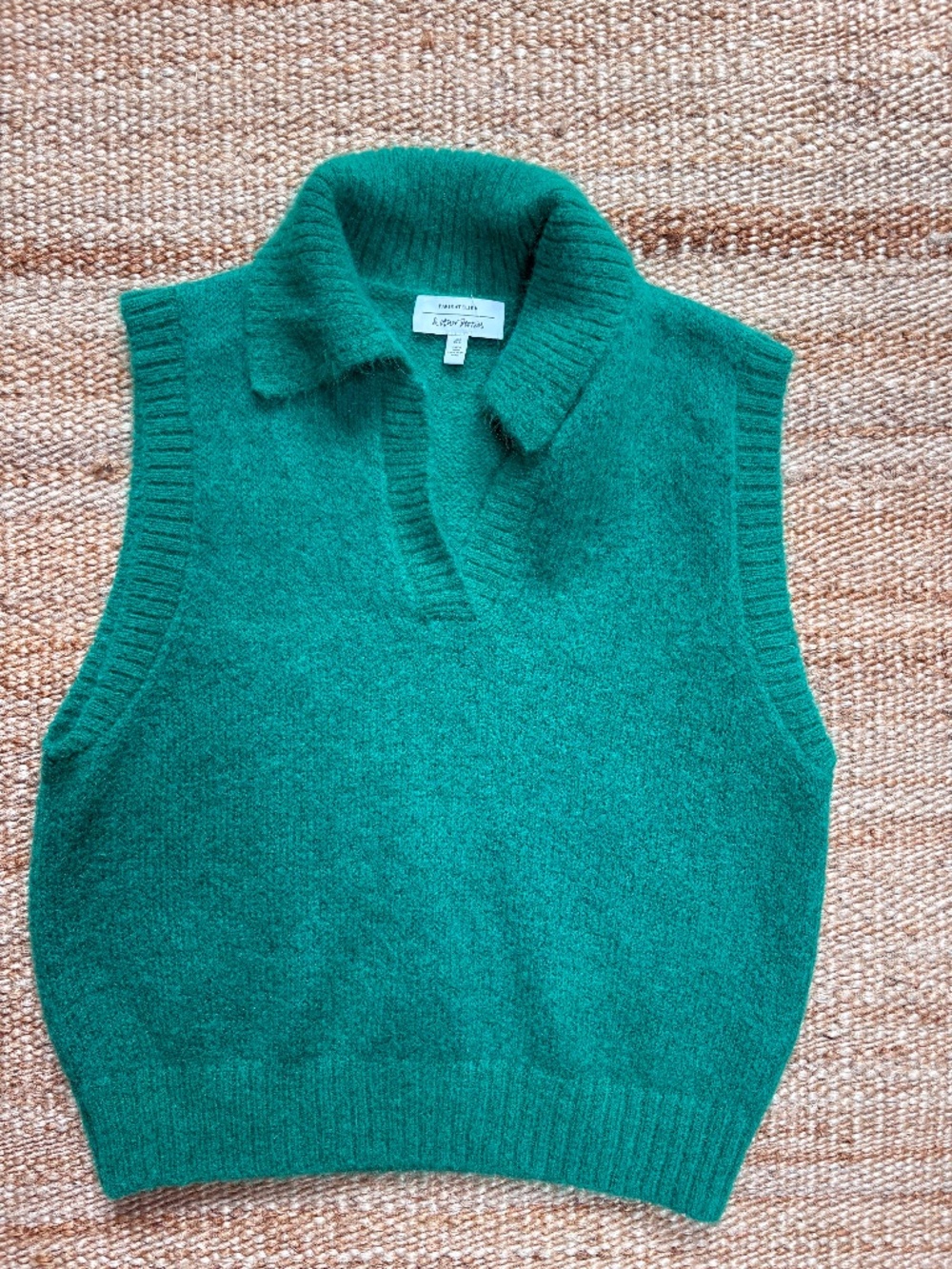 Mohair/wool blend sleeveless sweater
